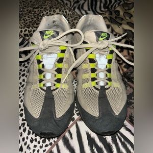 Woman’s Dark Gray & Neon Air Max Sneakers